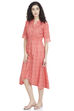 Orange A Line Cotton Dress image number 2