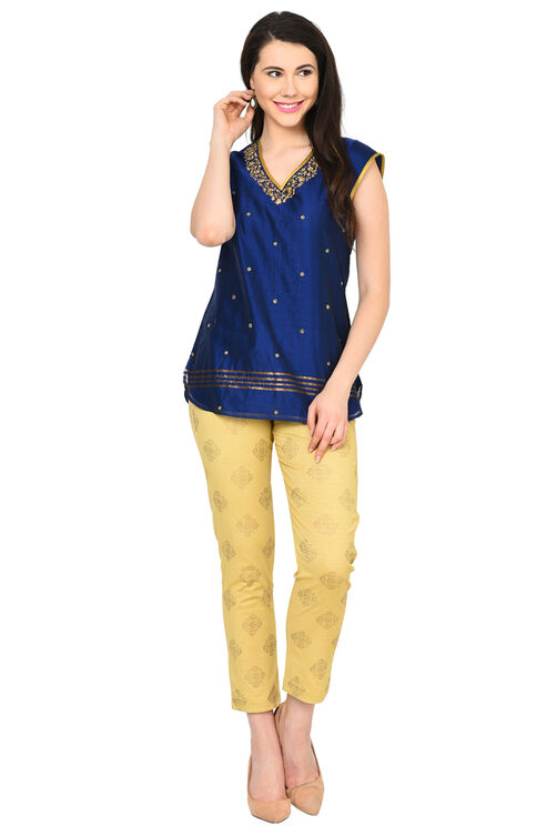 Indigo Straight Polyester Indie Top image number 6