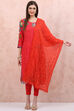 Tomato Red Cotton Stole image number 0