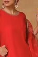 Pink Viscose Blend Straight Solid Suit Set image number 1