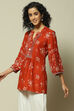 Lavender LIVA Straight Printed Top image number 2