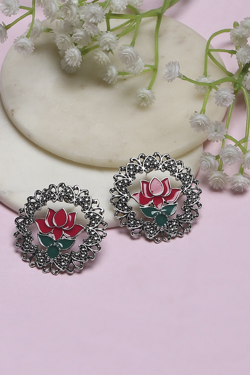 Pink Oxidize Alloy Studs image number 0