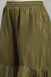 Green Viscose Rayon Solid Gathered Sharara Suit Set image number 2
