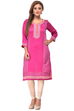 Magenta Straight Poly Cotton Kurta image number 0