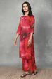 Red Floral Printed Co-ord Set image number 3