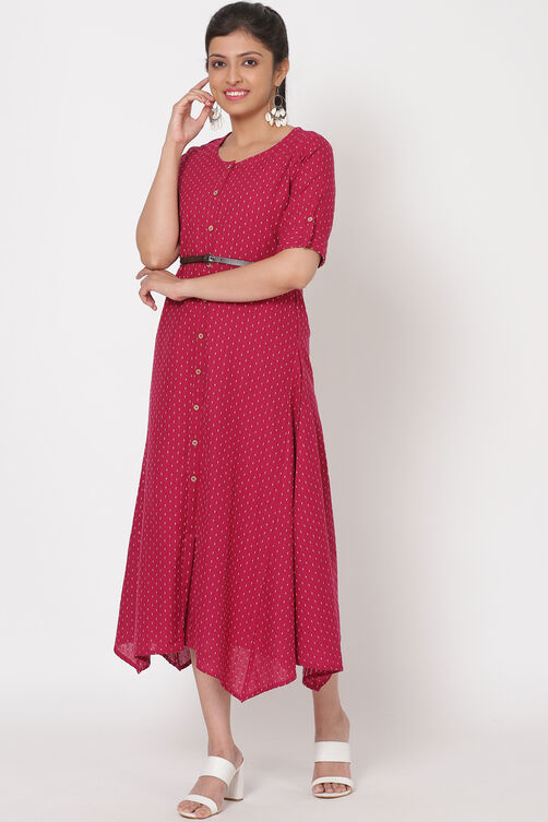 Pink Cotton Dress image number 1