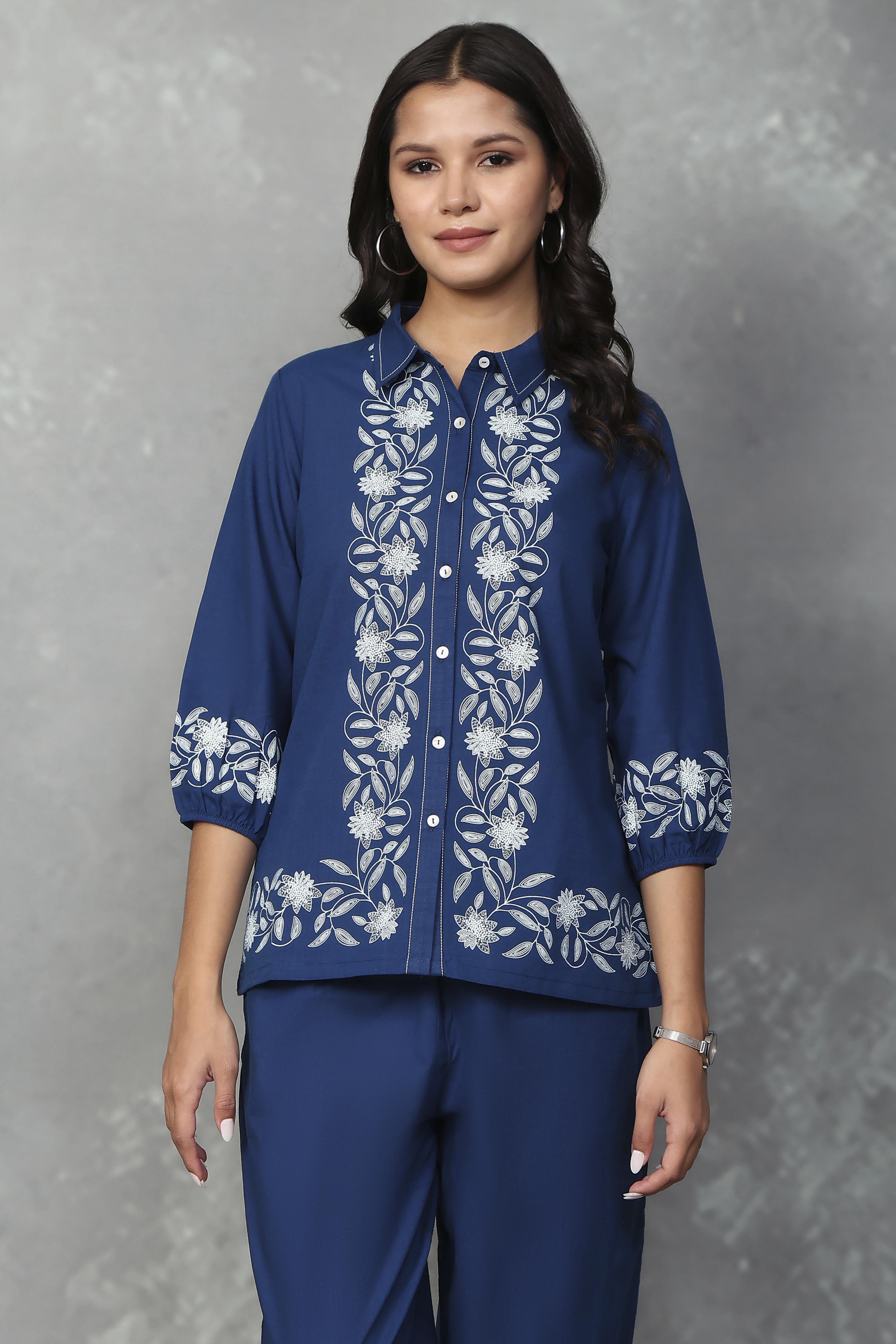 Blue Cotton Shirts image number 5