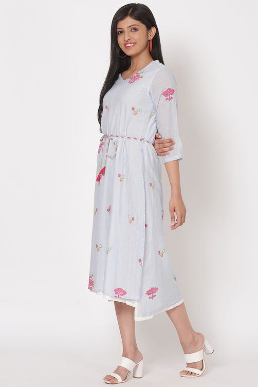 Light Blue Cotton Dress image number 2