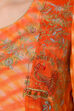 Orange Flared Polyester Kurta image number 1