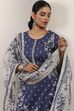Blue Cotton Straight Suit Sets image number 7