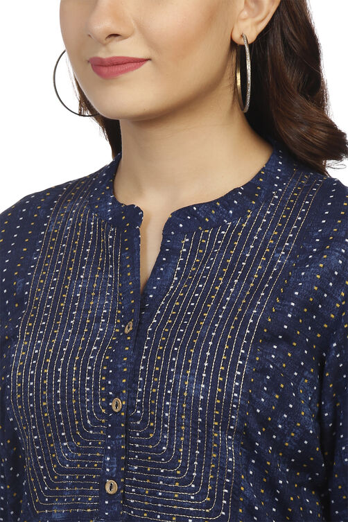 Indigo A Line Viscose Indie Top image number 1