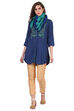 Turquoise Poly Cotton Scarf image number 1