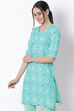 Mint Green Cotton Straight Kurta image number 3