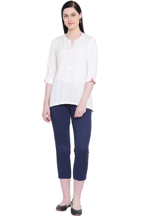 White Viscose Indie Top image number 5