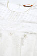 White Cotton Blend Straight Kurta image number 1
