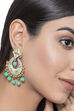Sea Green Metal Brass Earring image number 1