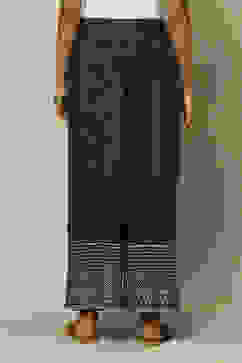 Indigo Blue LIVA Flared Printed Palazzo image number 4