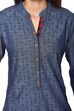 Indigo Straight Cotton Kurta image number 3