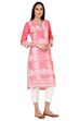 Pink Straight Rayon Kurta image number 0