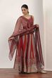 Pink Polyester Kalidar Lehenga Set image number 5