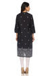 Black Straight Cambric Cotton Kurta image number 4
