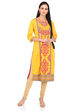 Mustard Straight Poly Cotton Kurta image number 4