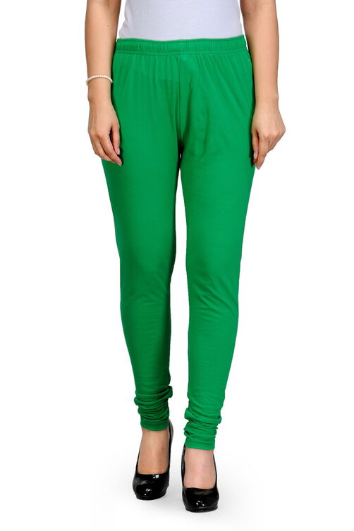 Green Cotton Leggings image number 0