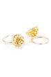 Yellow Metal Brass Earrings image number 3