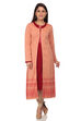 Peach Straight Poly Cotton Kurta image number 0