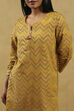 Aqua Viscose Blend Printed Straight Kurta image number 1