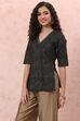 Black Art Silk Short Top image number 2