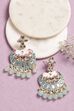 Blue & Pink Alloy Earrings & Maangtika Set image number 0