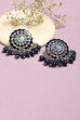 Blue Brass Earrings image number 0