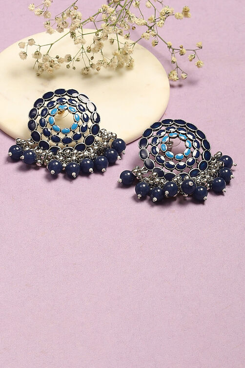 Blue Brass Earrings image number 0