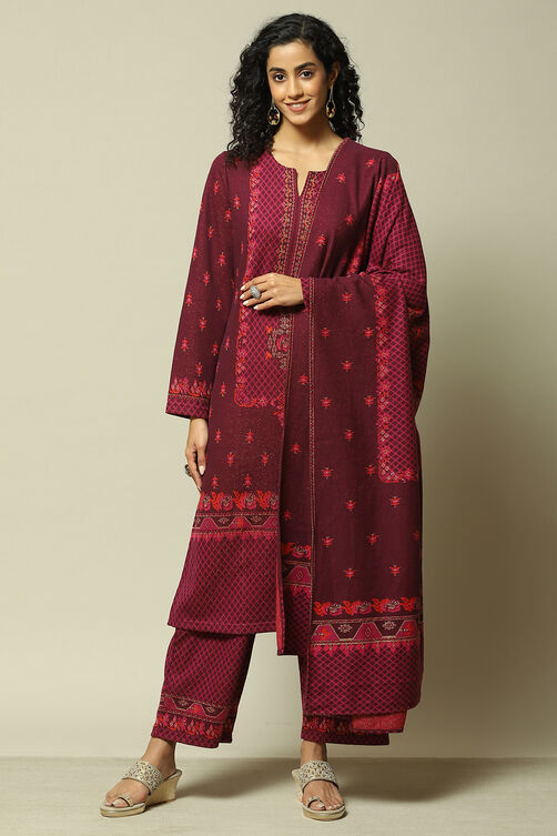 Green Cotton Blend Straight Printed Kurta Palazzo Suit Set image number 7