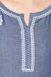 Blue Straight Chambray Kurta image number 1