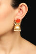Golden Metal Brass Earrings image number 0