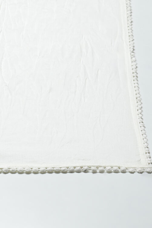 Off White Cotton Dupatta image number 1