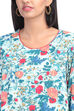 Mint Green Asymmetric Viscose Rayon Indie Top image number 1