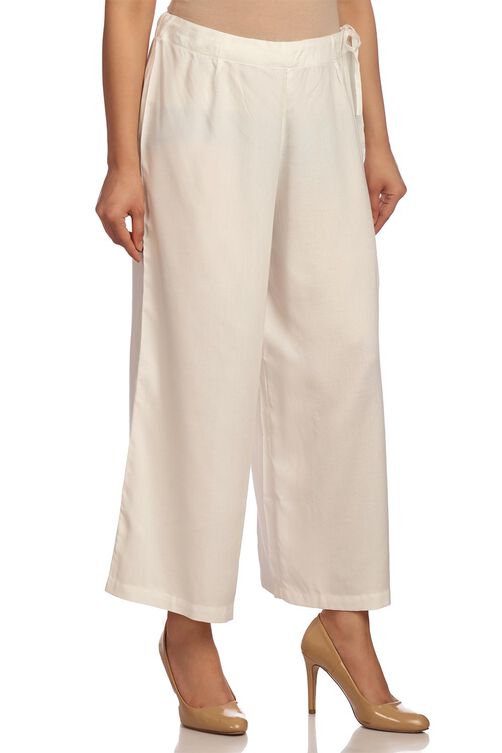 Pink Viscose Rayon Culottes image number 0