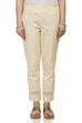 Beige Cotton Slim Pants image number 0