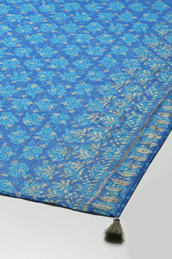 Blue Polyester Printed Dupatta image number 2