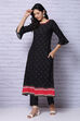 Black Viscose Kurta image number 3