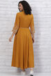 Mustard LIVA Anarkali Dress image number 4