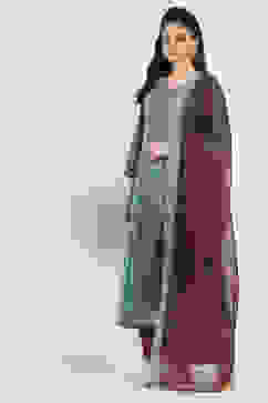 Dusty Blue Viscose Kalidar SET image number 3