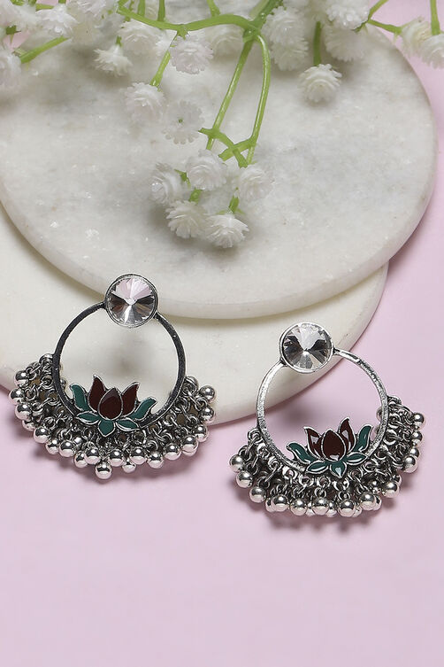 Purple & Maroon Oxidize Alloy Danglers image number 0