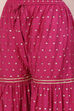 Magenta Viscose Straight Suit Set image number 3