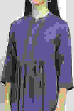 Indigo Solid Flared Kurta image number 1