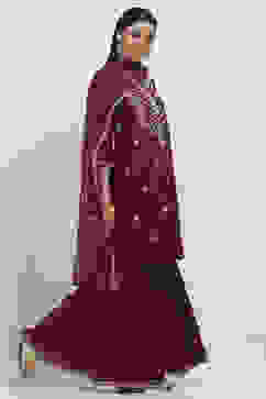 Wine Viscose Blend Straight SET image number 5