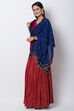 Royal Blue Polyester Chiffon Dupatta image number 1